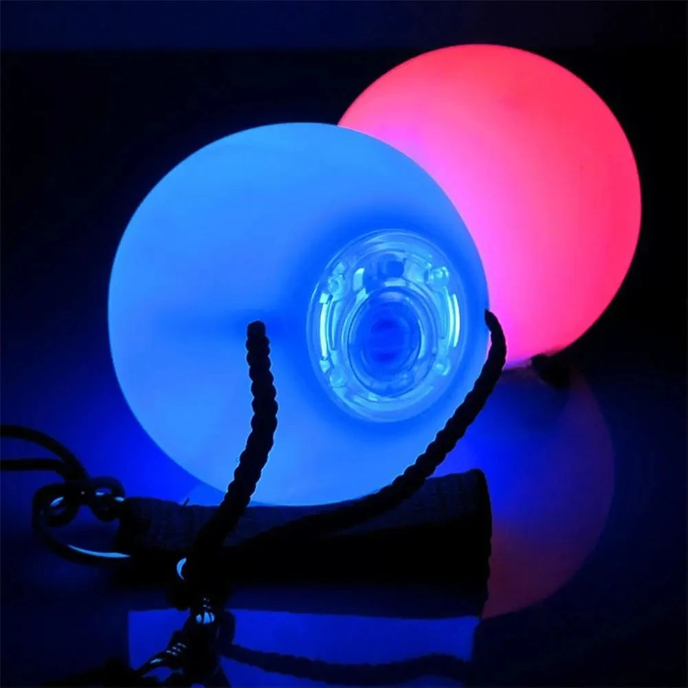 LED POI ball luminous belly dance throwing ball yoga exercise props