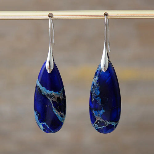 Luxury Earrings for Women Bohemian Emperor Stone Droplet Pendant
