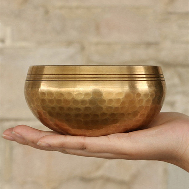 Boer Handmade Foyin Bowl Yoga Meditation Bronze Chime Foyin Bowl Tibetan Songbowl Singing Bowl