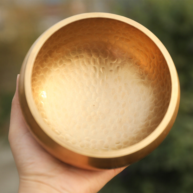 Boer Handmade Foyin Bowl Yoga Meditation Bronze Chime Foyin Bowl Tibetan Songbowl Singing Bowl