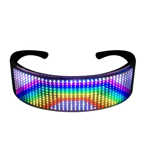 Led Luminous Glasses Futuristic Electronic Visor Glasses Light Up