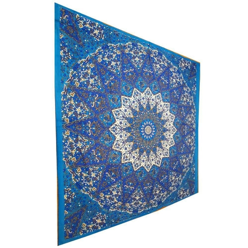 Chakra Star Indian Elephant Mandala Tapestry