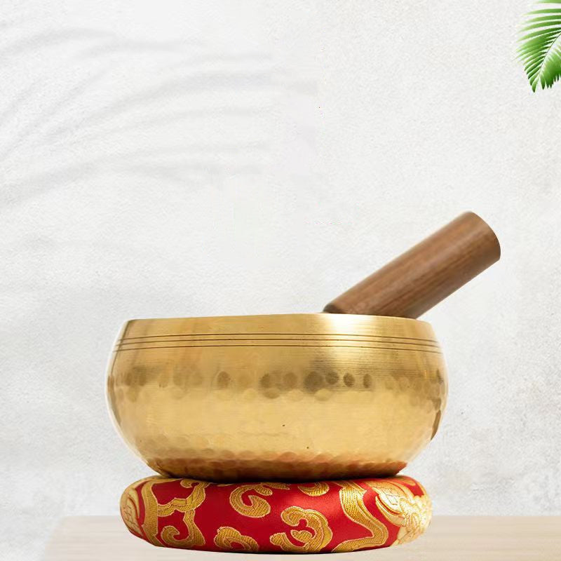 Boer Handmade Foyin Bowl Yoga Meditation Bronze Chime Foyin Bowl Tibetan Songbowl Singing Bowl