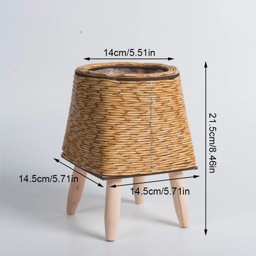Nordic Flower Shelf Imitation Rattan Flower Pot Woven Flower Basket