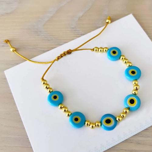 YASTYT Summer Bracelets Evil Eye Beaded Bracelets for Girls Miyuki