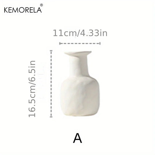 Nordic Ceramic Vase Circular Hollow Donuts Flower Pot Home Living Room