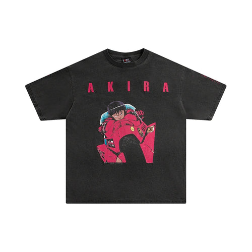 VTG AKIRA Cyberpunk Cartoon Vintage T-Shirt Summer New Y2K 100% Cotton