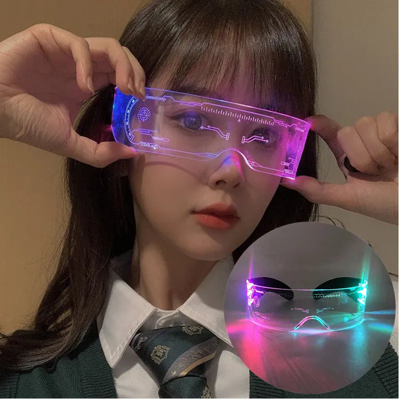LED Luminous Glasses - Colorful Neon Glow - Perfect for Music Bars,