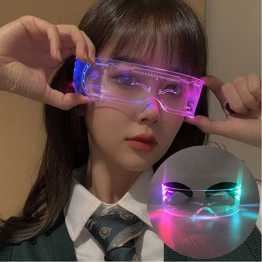 LED Luminous Glasses - Colorful Neon Glow - Perfect for Music Bars,
