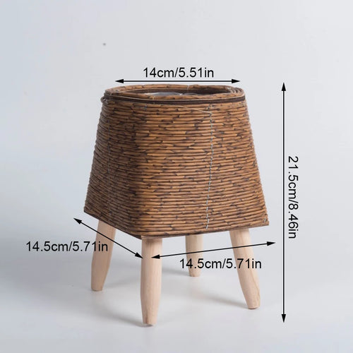 Nordic Flower Shelf Imitation Rattan Flower Pot Woven Flower Basket
