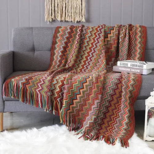Boho Bed Plaid Blanket Geometry Aztec Baja Blankets Ethnic Sofa Cover
