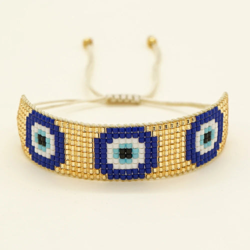 YASTYT Summer Bracelets Evil Eye Beaded Bracelets for Girls Miyuki