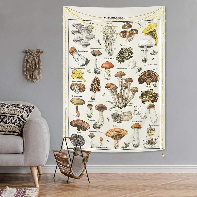 Amanite Mushroom Tapestry Divination Psychic Wall Hanging Hippie Boho