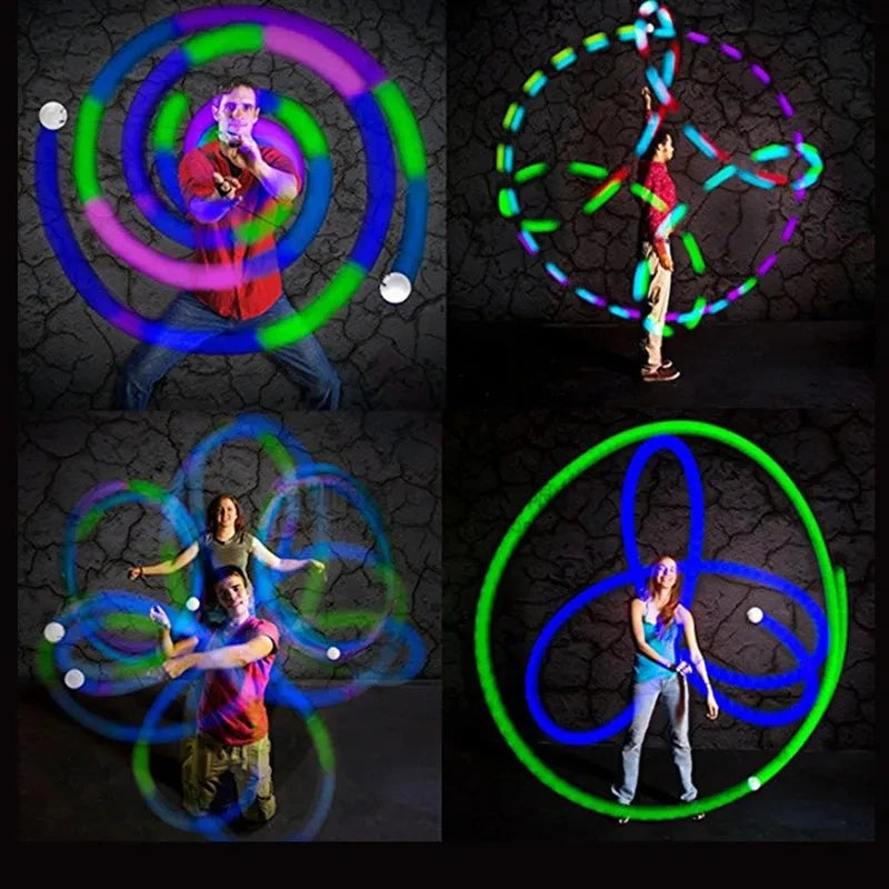 LED POI ball luminous belly dance throwing ball yoga exercise props