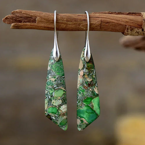Luxury Earrings for Women Bohemian Emperor Stone Droplet Pendant