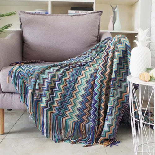Boho Bed Plaid Blanket Geometry Aztec Baja Blankets Ethnic Sofa Cover