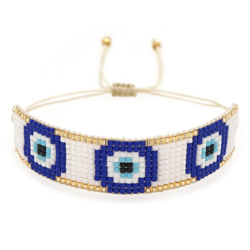 YASTYT Summer Bracelets Evil Eye Beaded Bracelets for Girls Miyuki