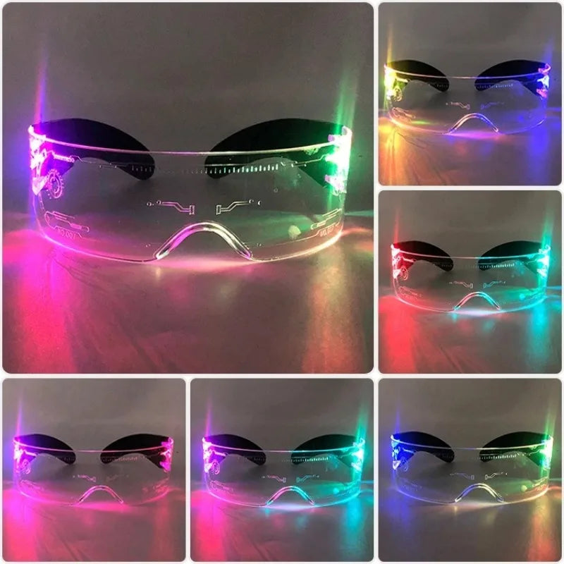 LED Luminous Glasses - Colorful Neon Glow - Perfect for Music Bars,