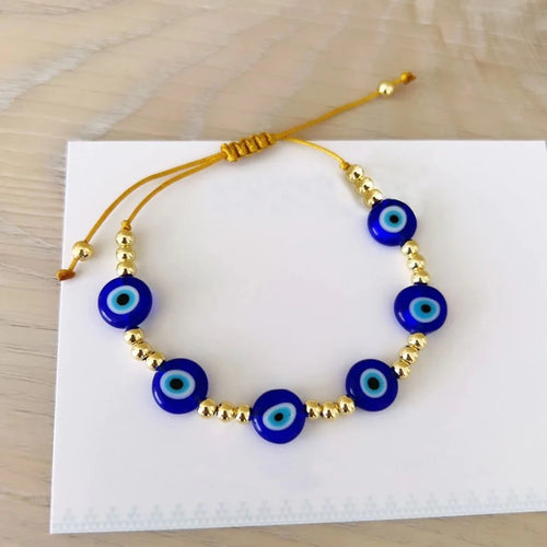 YASTYT Summer Bracelets Evil Eye Beaded Bracelets for Girls Miyuki