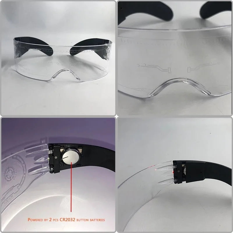 LED Luminous Glasses - Colorful Neon Glow - Perfect for Music Bars,