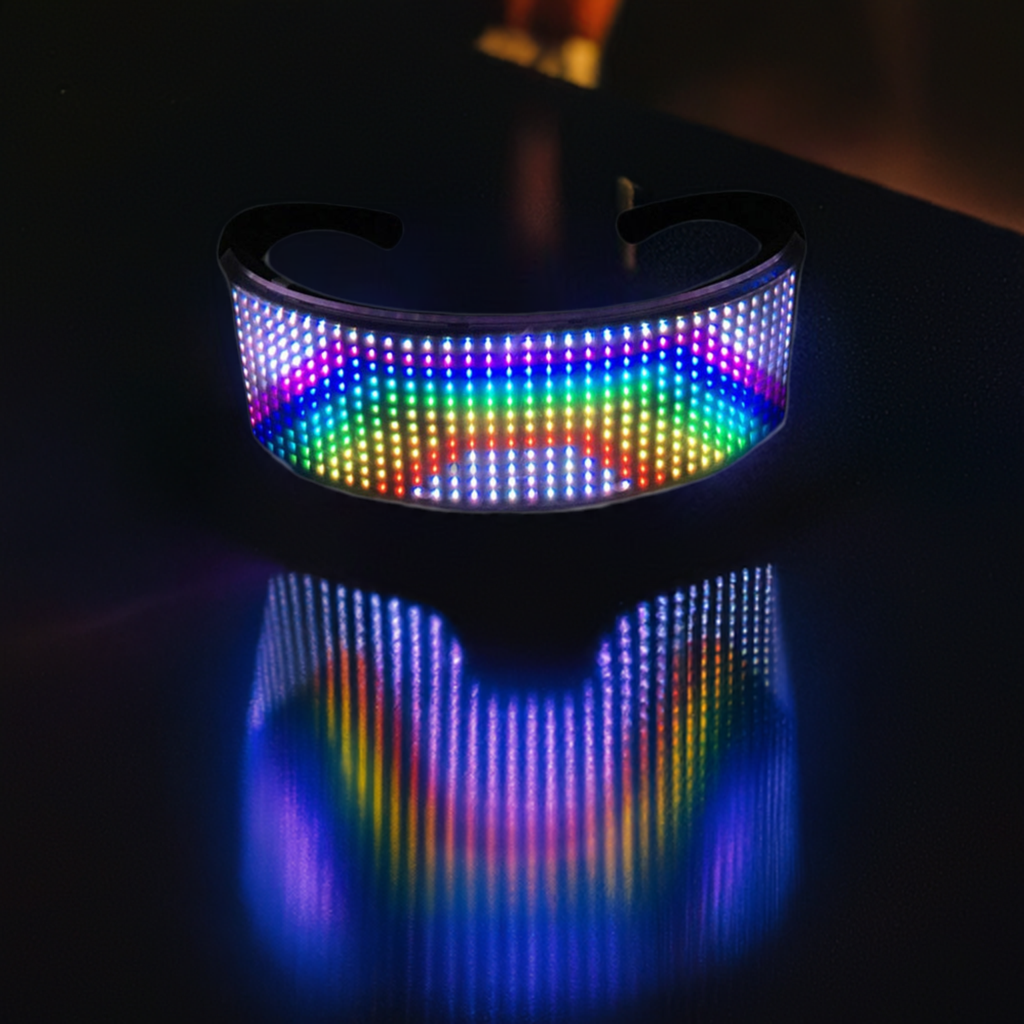Led Luminous Glasses Futuristic Electronic Visor Glasses Light Up